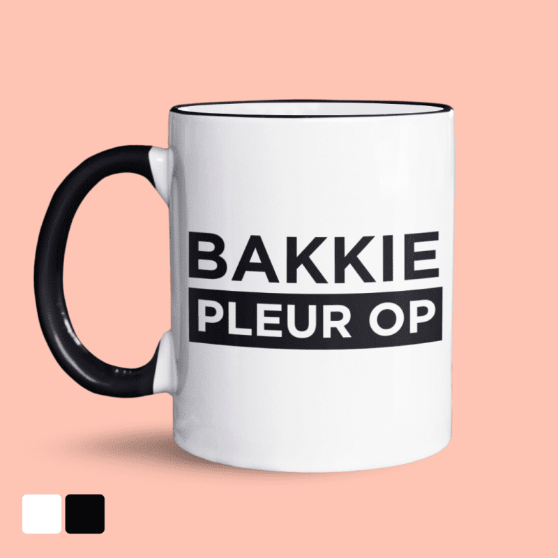 Bakkie Pleur op productafbeelding zwart oortje en randje
