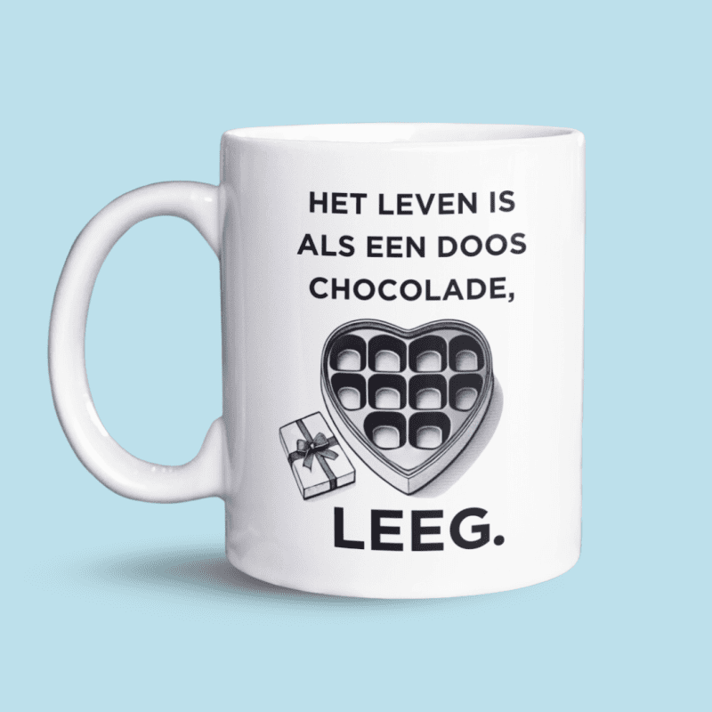Het leven is als een doos chocolade mok