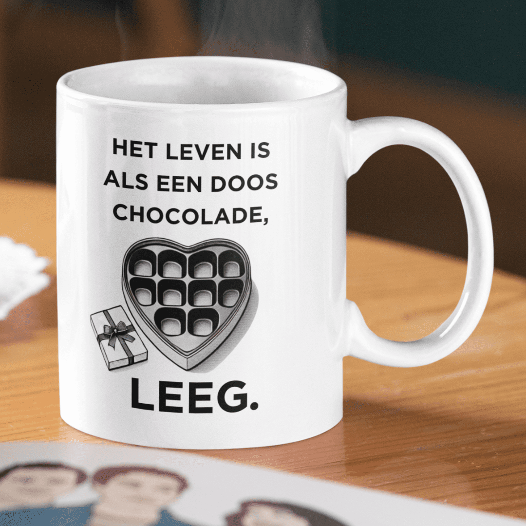 Doos chocolade mok achterkant