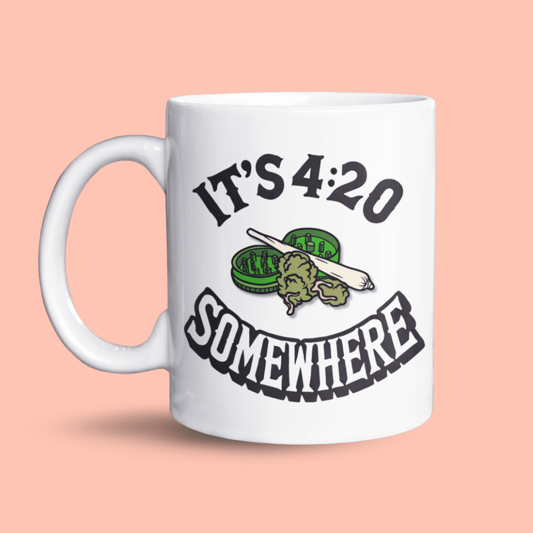 Mok 420 somewhere voorkant productafbeelding grinder en joint