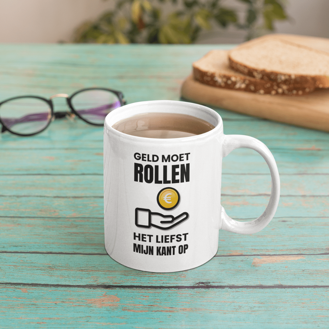 Geld moet rollen sfeerfoto achterkant