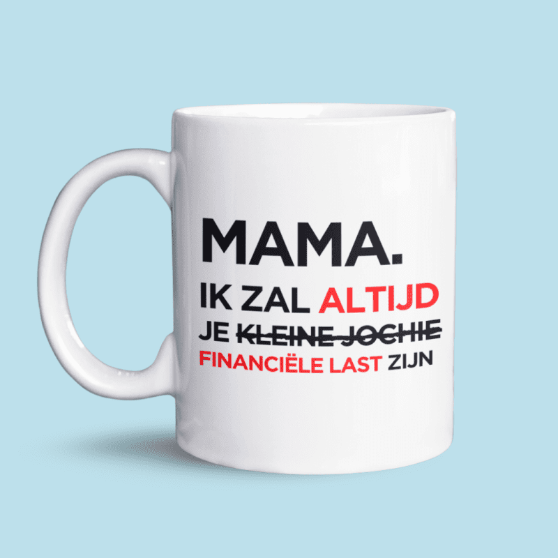 Financiele last mok moeder jochie