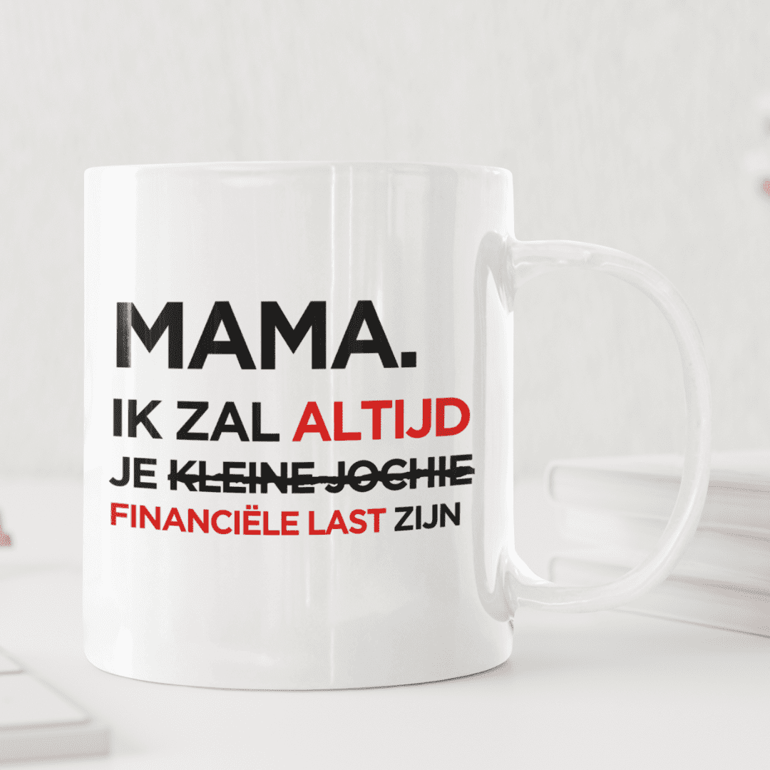 Financiele last mok moeder jochie