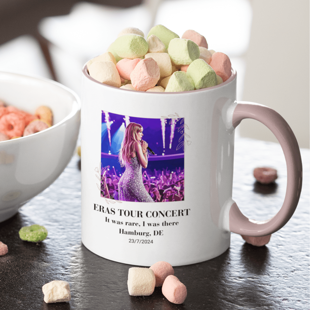 Eras tour concert mok achterkant