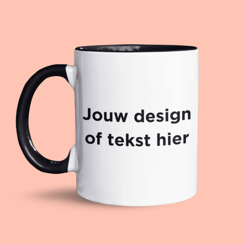 Mok met gekleurde binnenkant en oortje ontwerpen