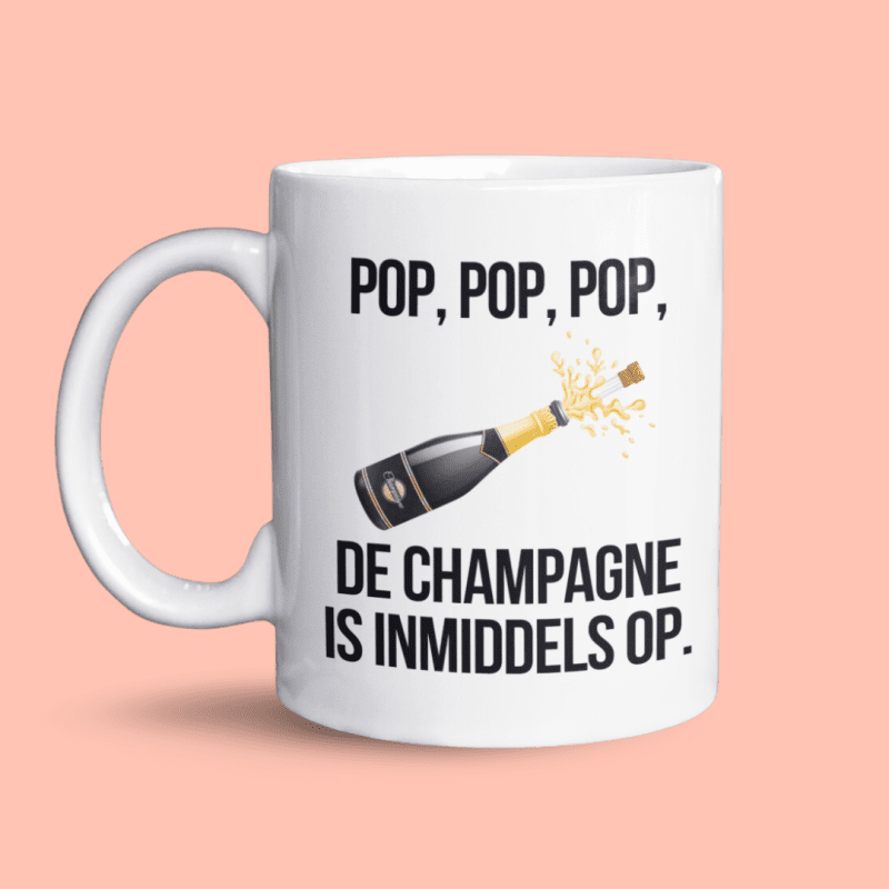 de champagne is op mok