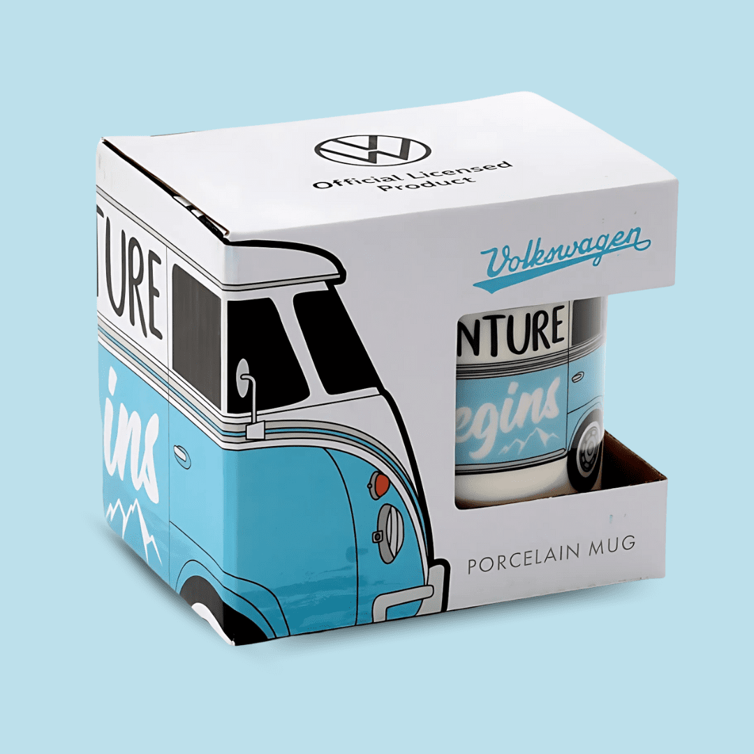 Volkswagen busje mok product doosje