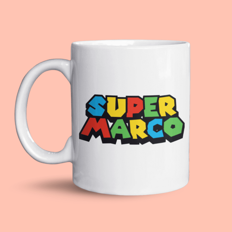 super mario personaliseerbare mok