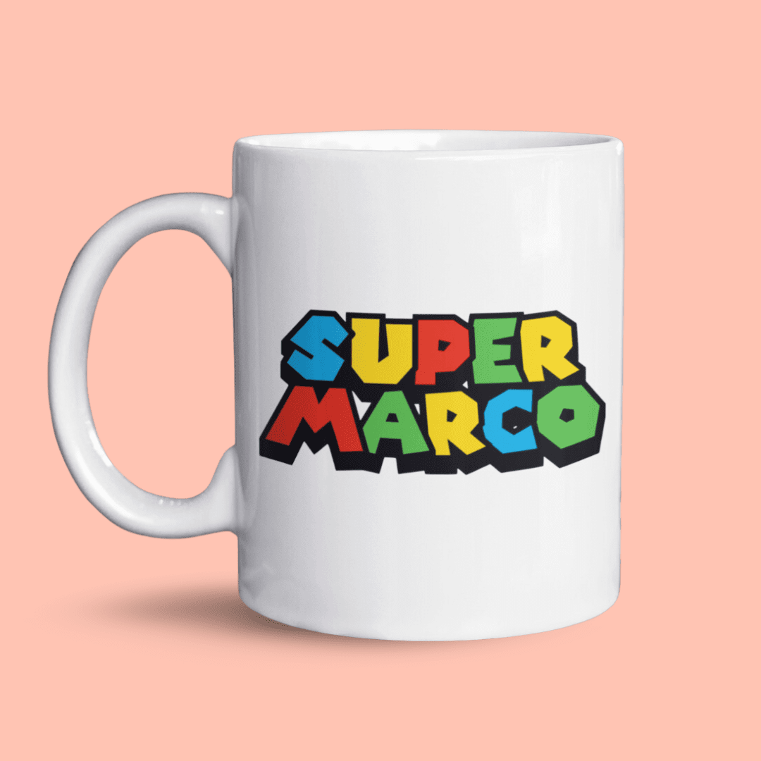super mario personaliseerbare mok
