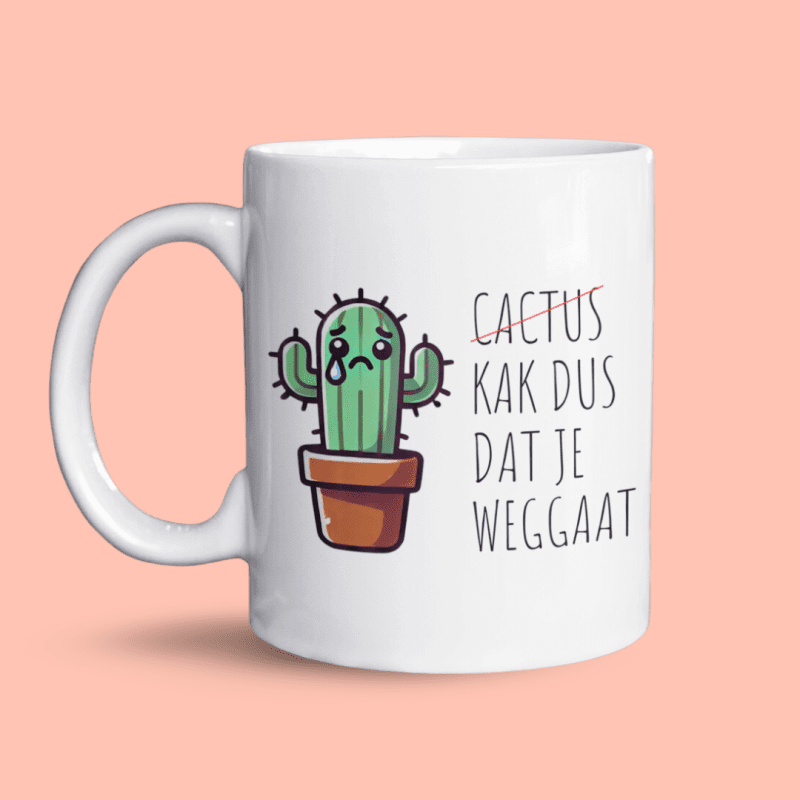 cactus dat je weggaat mok