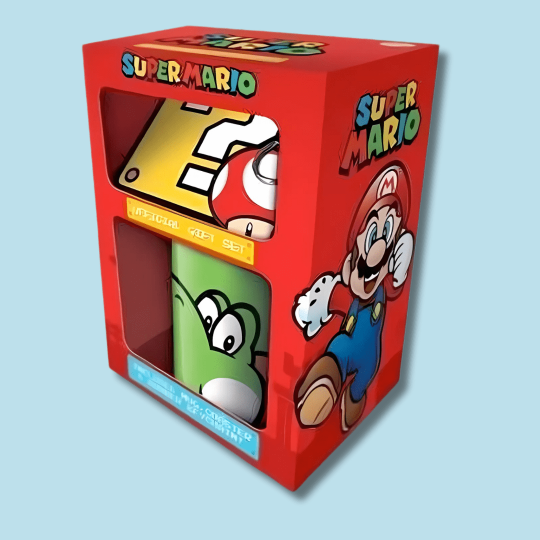Super Mario Yoshi Mok, Onderzetter & Sleutelhanger Set