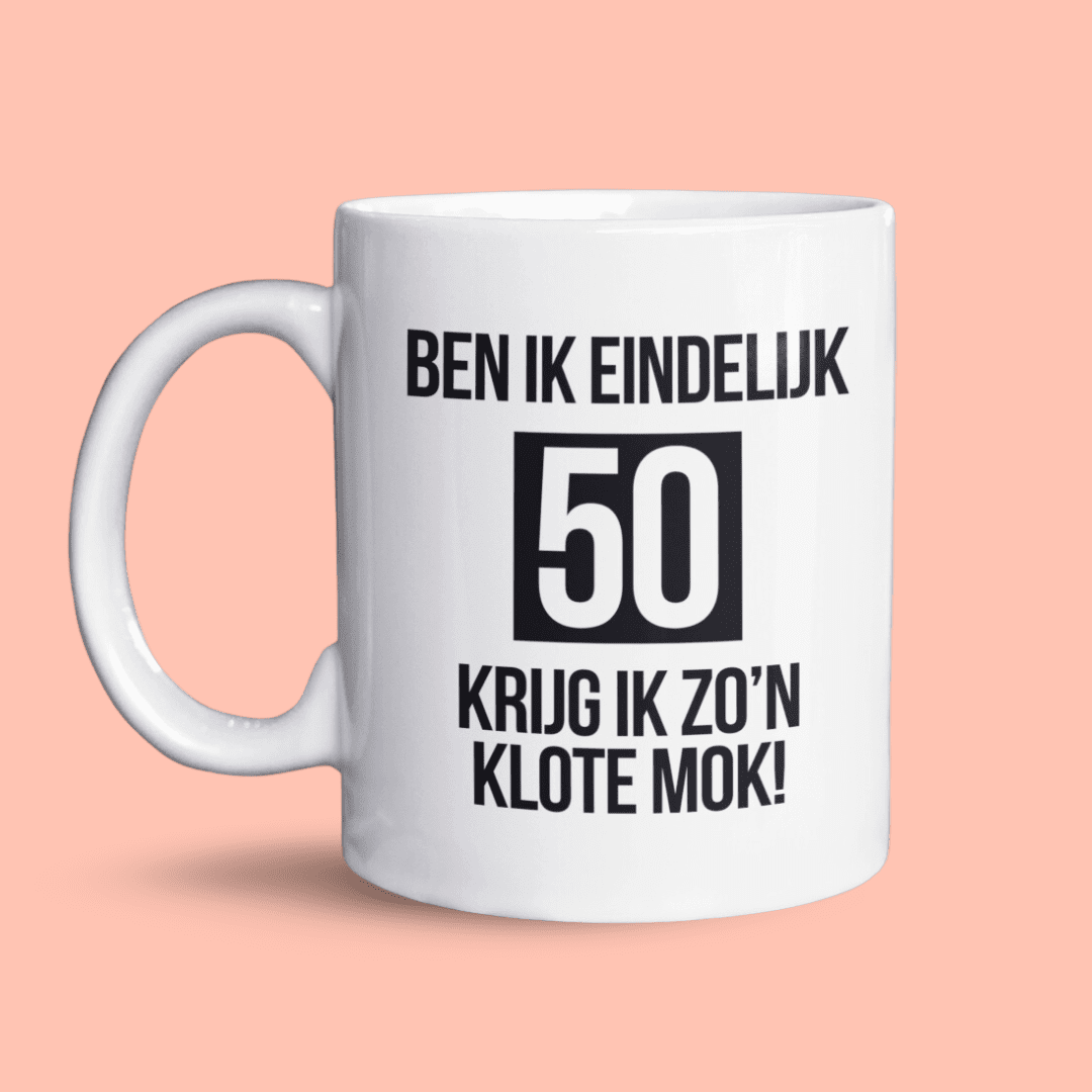 Personaliseerbare verjaardagmok ben ik eindelijk ... personaliseerbare leeftijd verjaardag mok