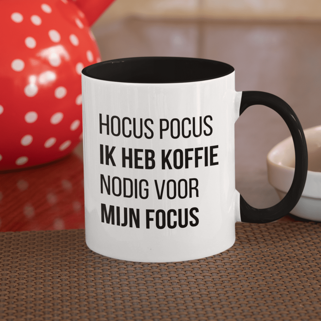 Hocus pocus ik heb koffie nodig voor mijn focus mok