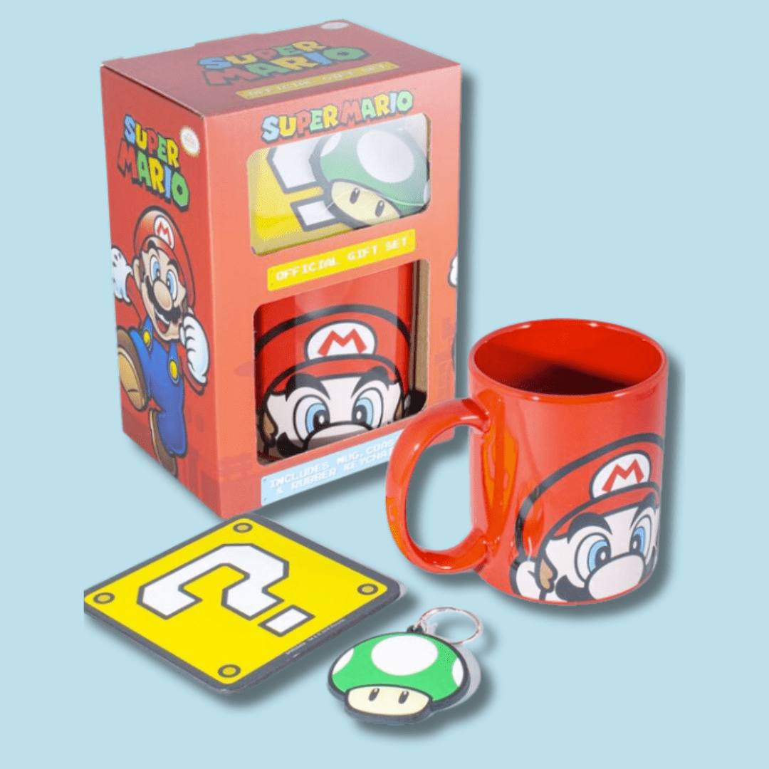 Super Mario Mok Onderzetter & Sleutelhanger Set