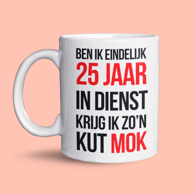 Ben ik eindelijk ... jaar in dienst mok