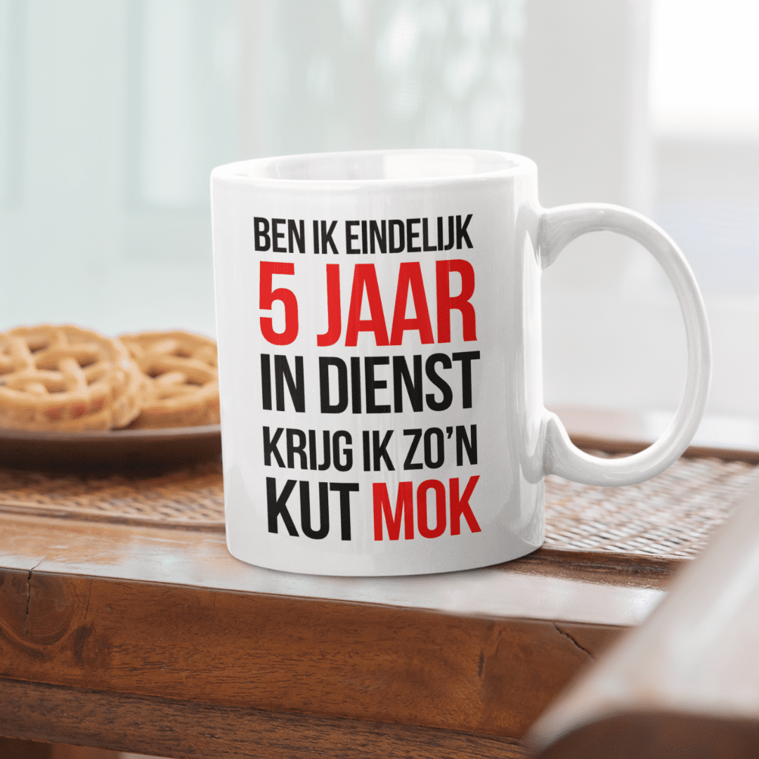 Ben ik eindelijk ... jaar in dienst mok