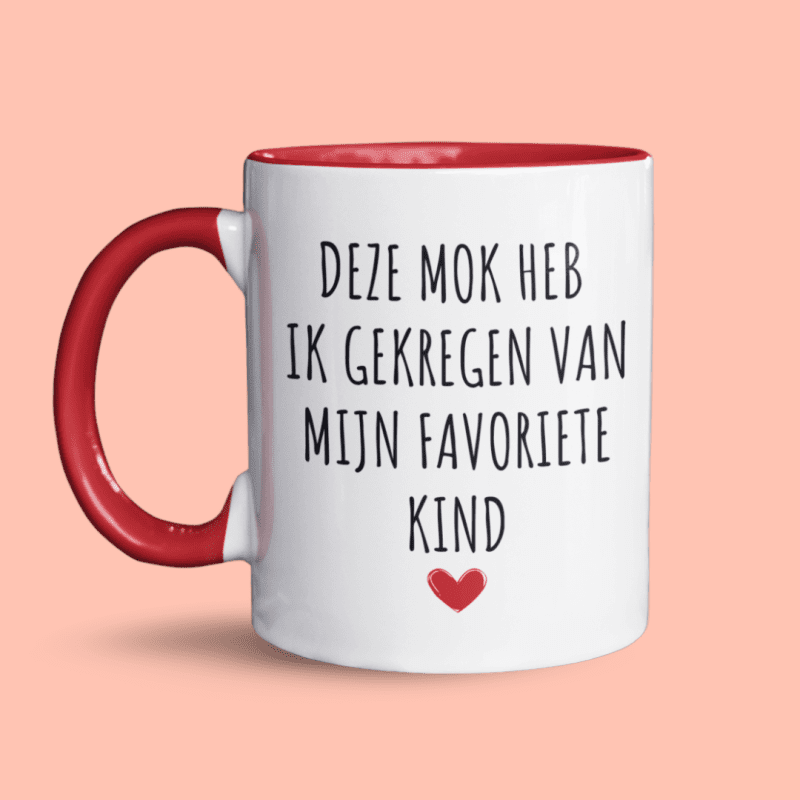 Deze mok heb ik gekregen van mijn favoriete kind