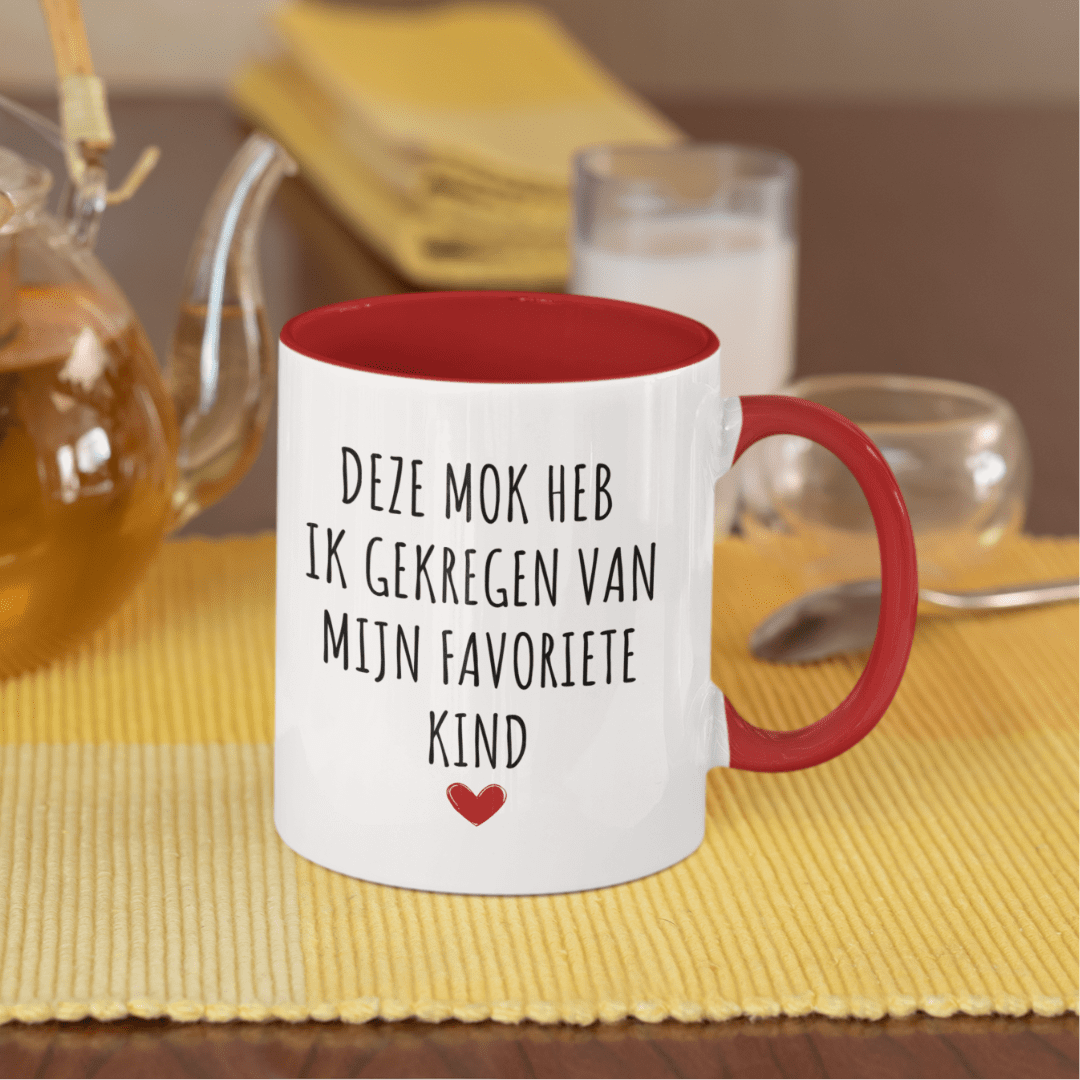 Deze mok heb ik gekregen van mijn favoriete kind
