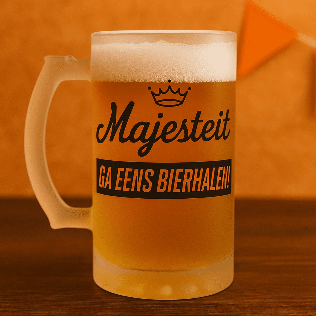 Majesteit ga eens bierhalen!