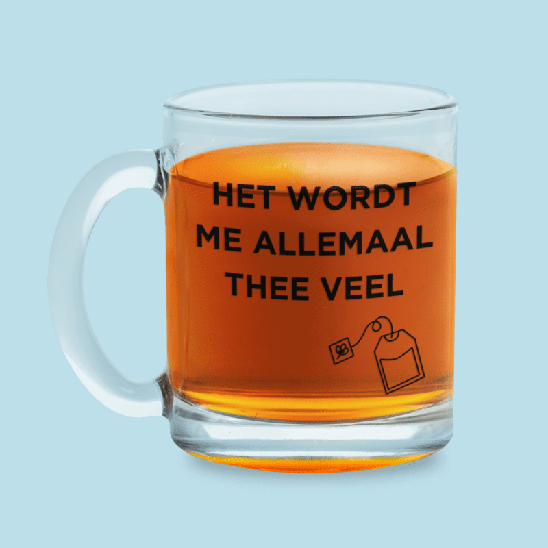 Het wordt me allemaal thee veel