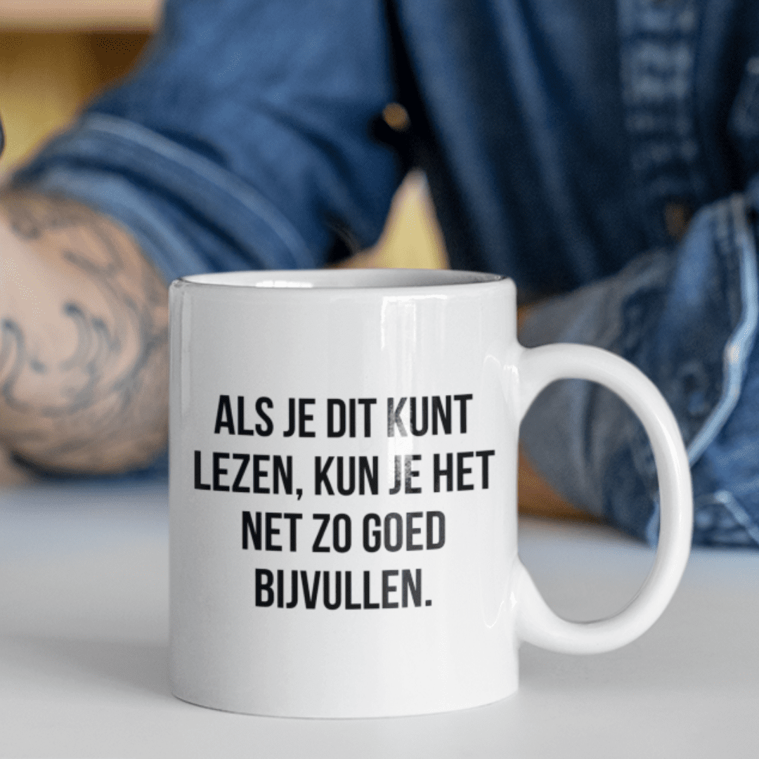 Als je dit kunt lezen, kun je het net zo goed bijvullen