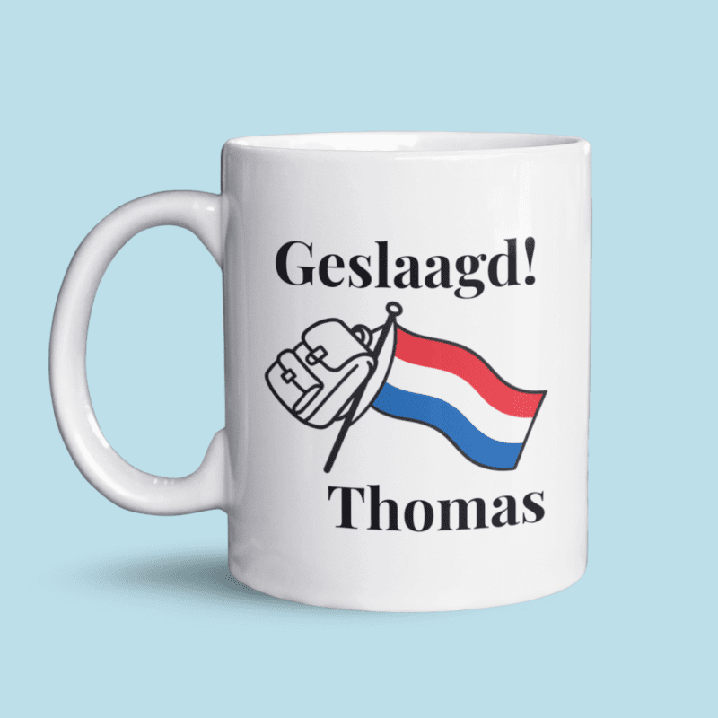 Geslaagd mok met naam