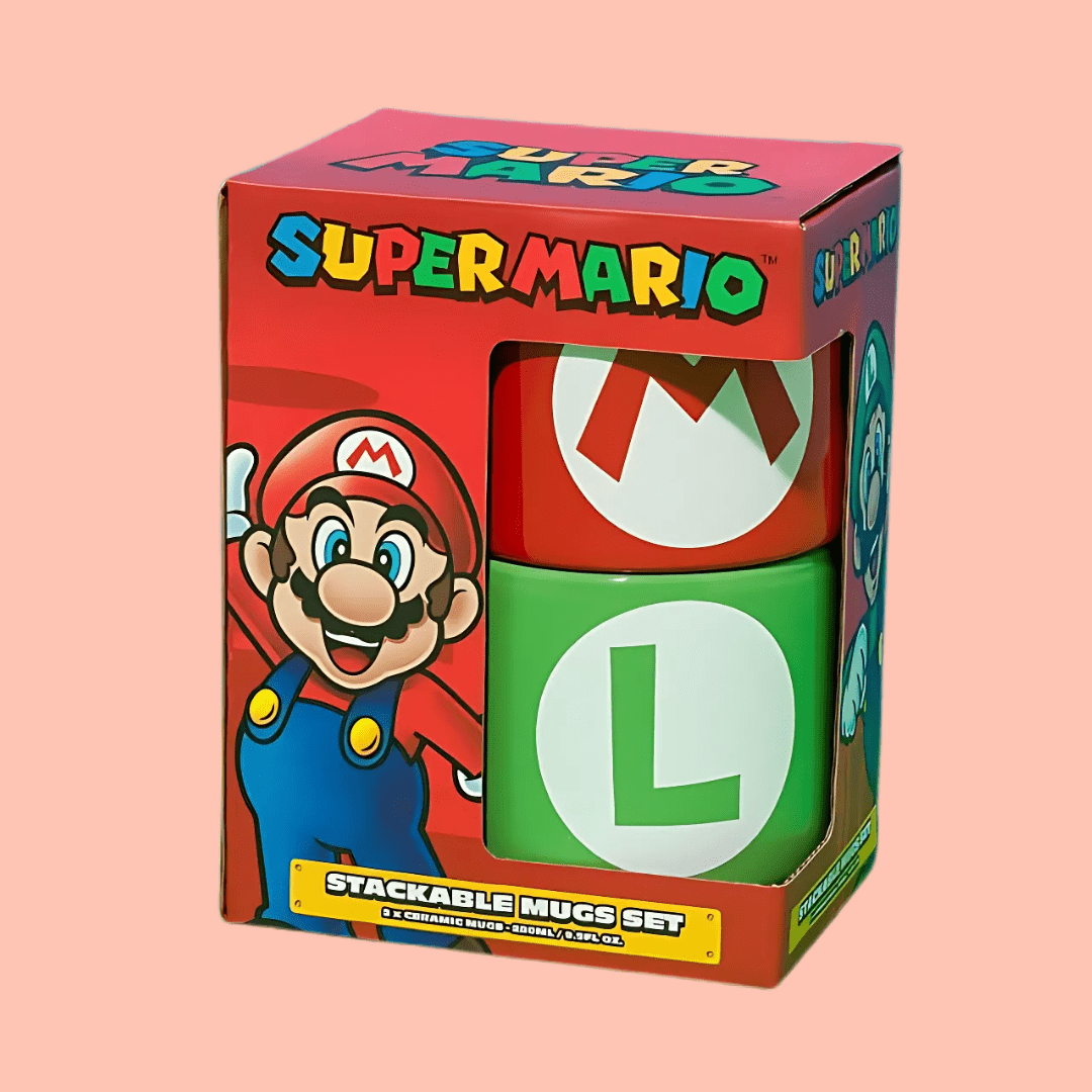 Super Mario stapelbare mokkenset