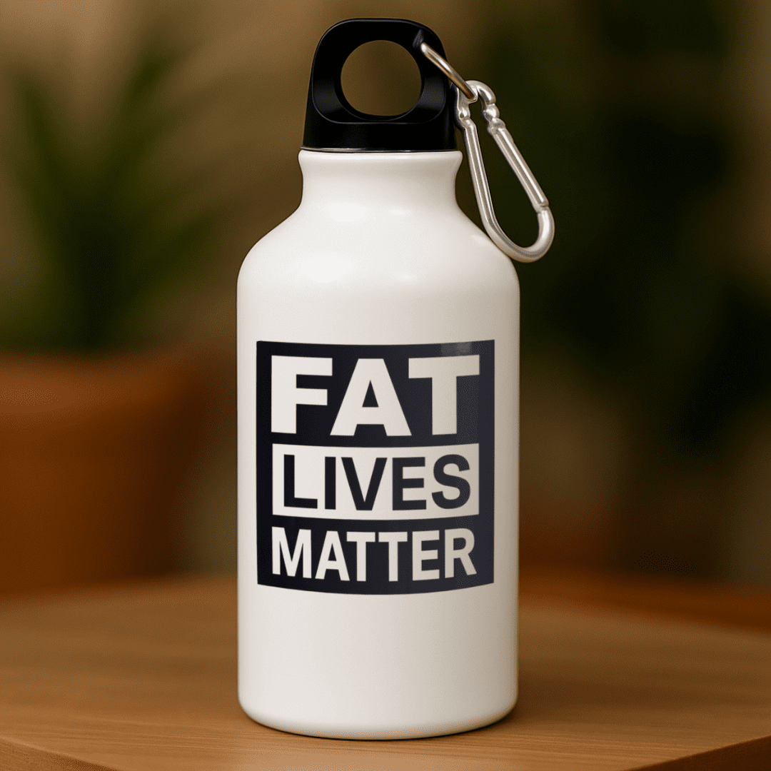 BPA-vrije metalen bidon Fat Lives Matter – 500 ml, duurzaam en herbruikbaar