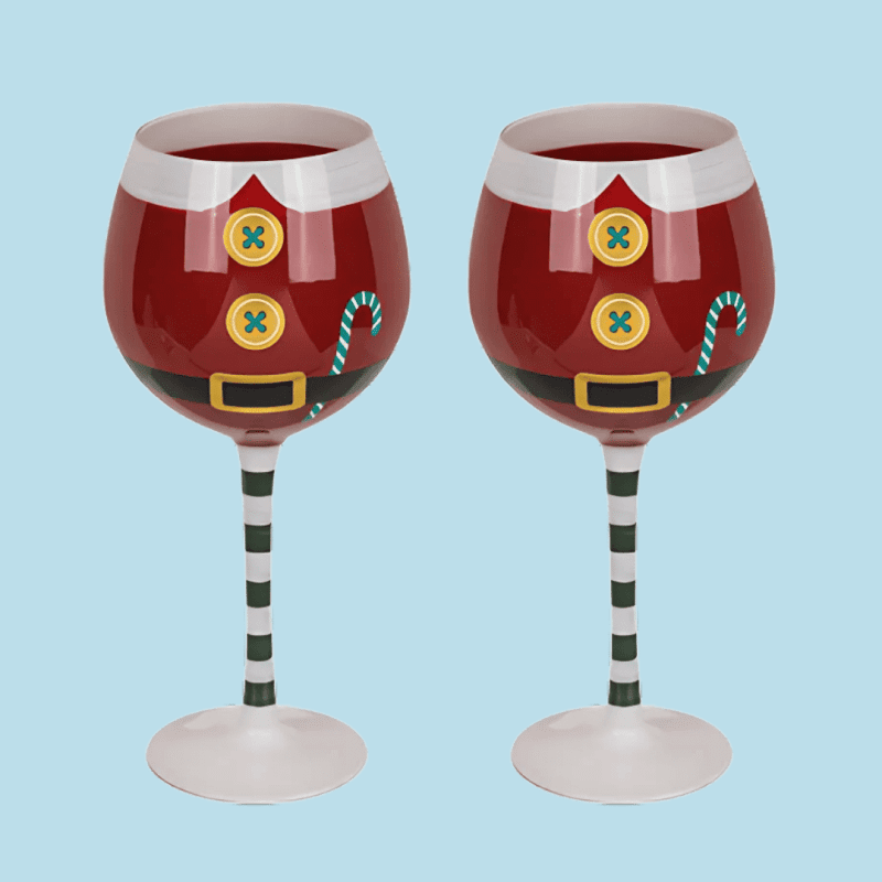 Kerst wijnglazen