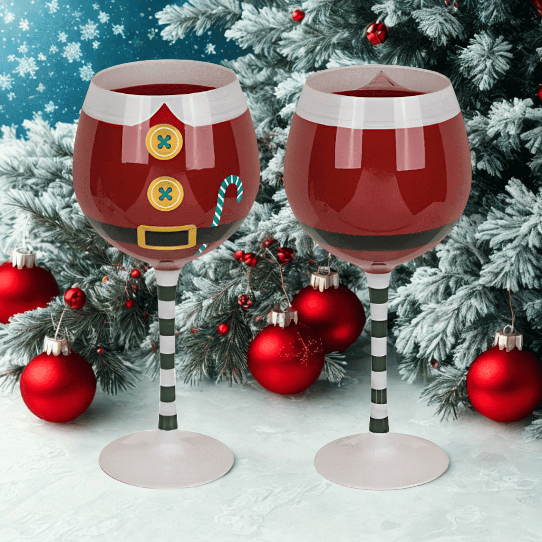 Kerst wijnglazen