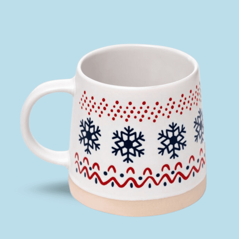 Kerstmok met sneeuwvlokken