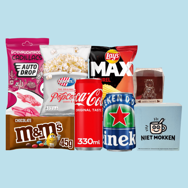 Valentijnsdag snackpakket man