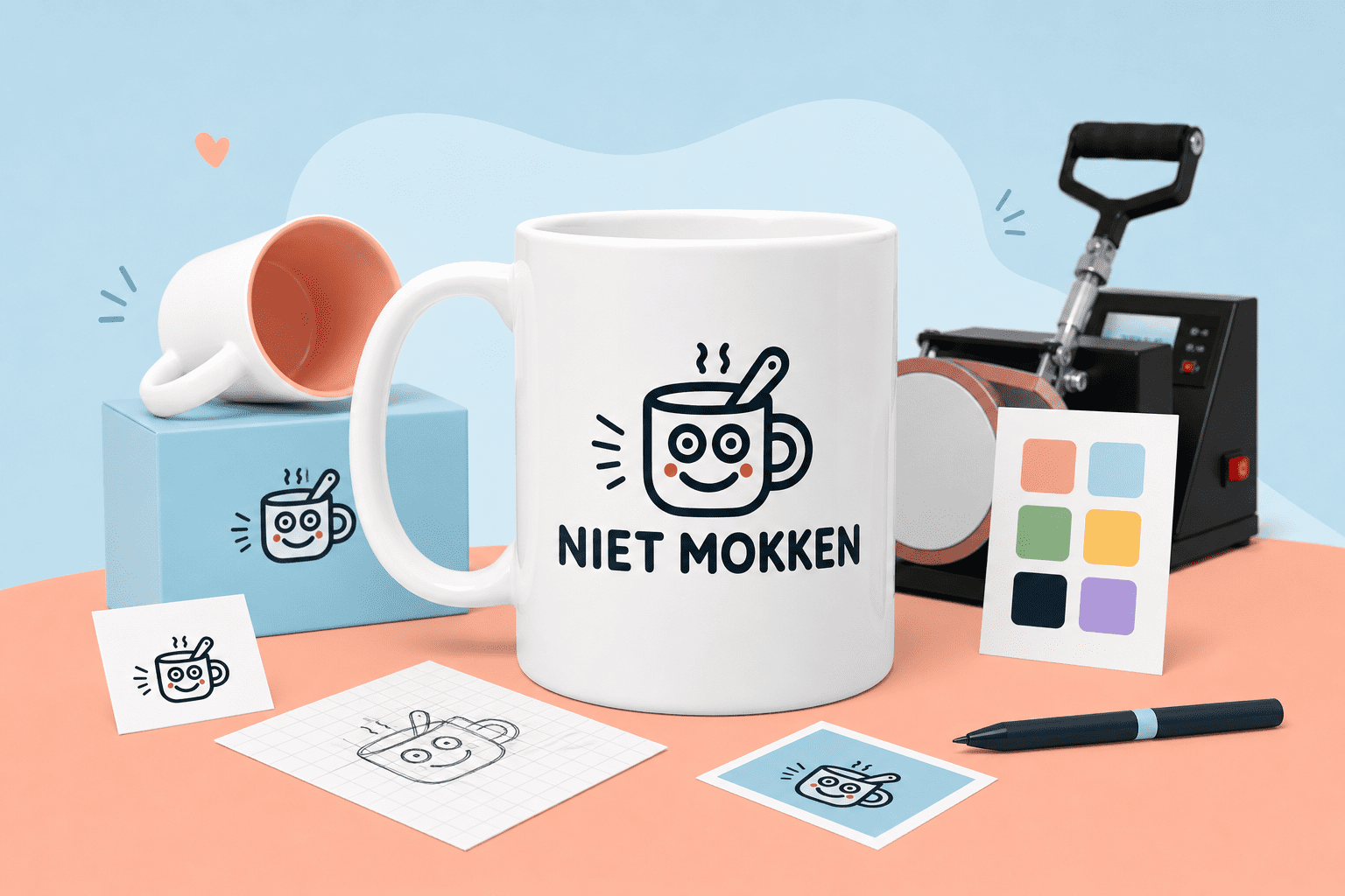 blog logo op mok